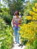 Insel Ischia. Wanderweg. Wanderer